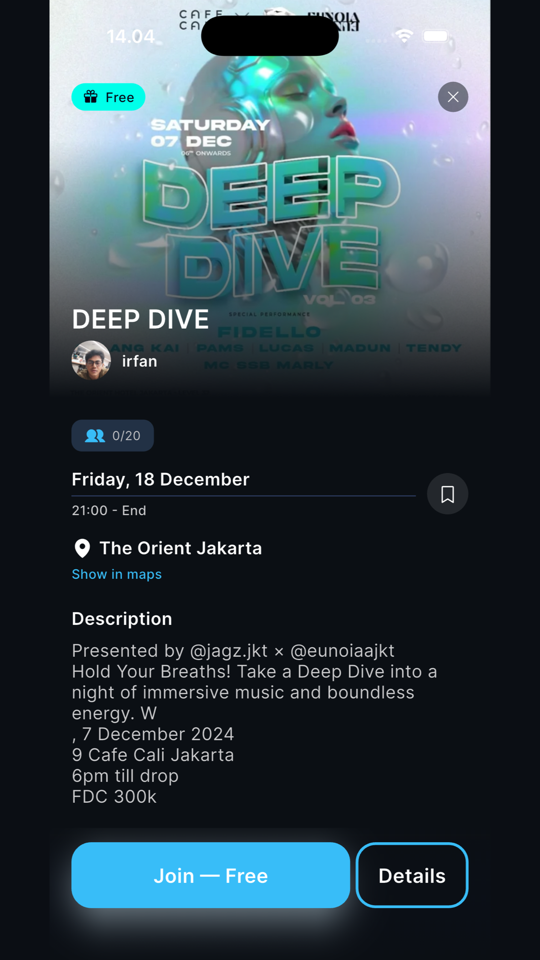 Reparty — event details and join
